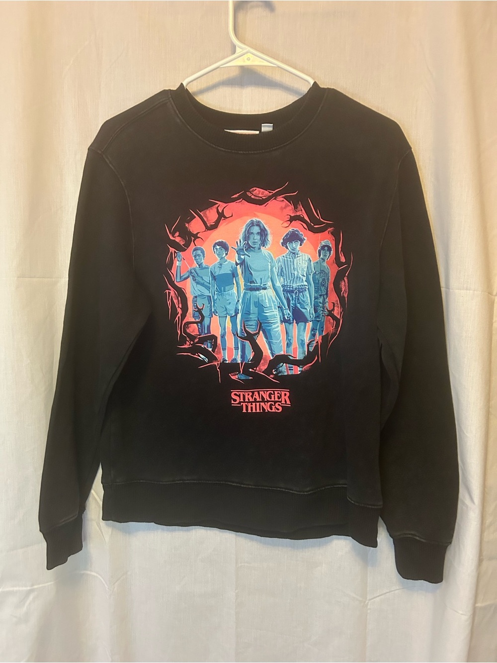 Stranger Things Black Graphic Crewneck Sweatshirt